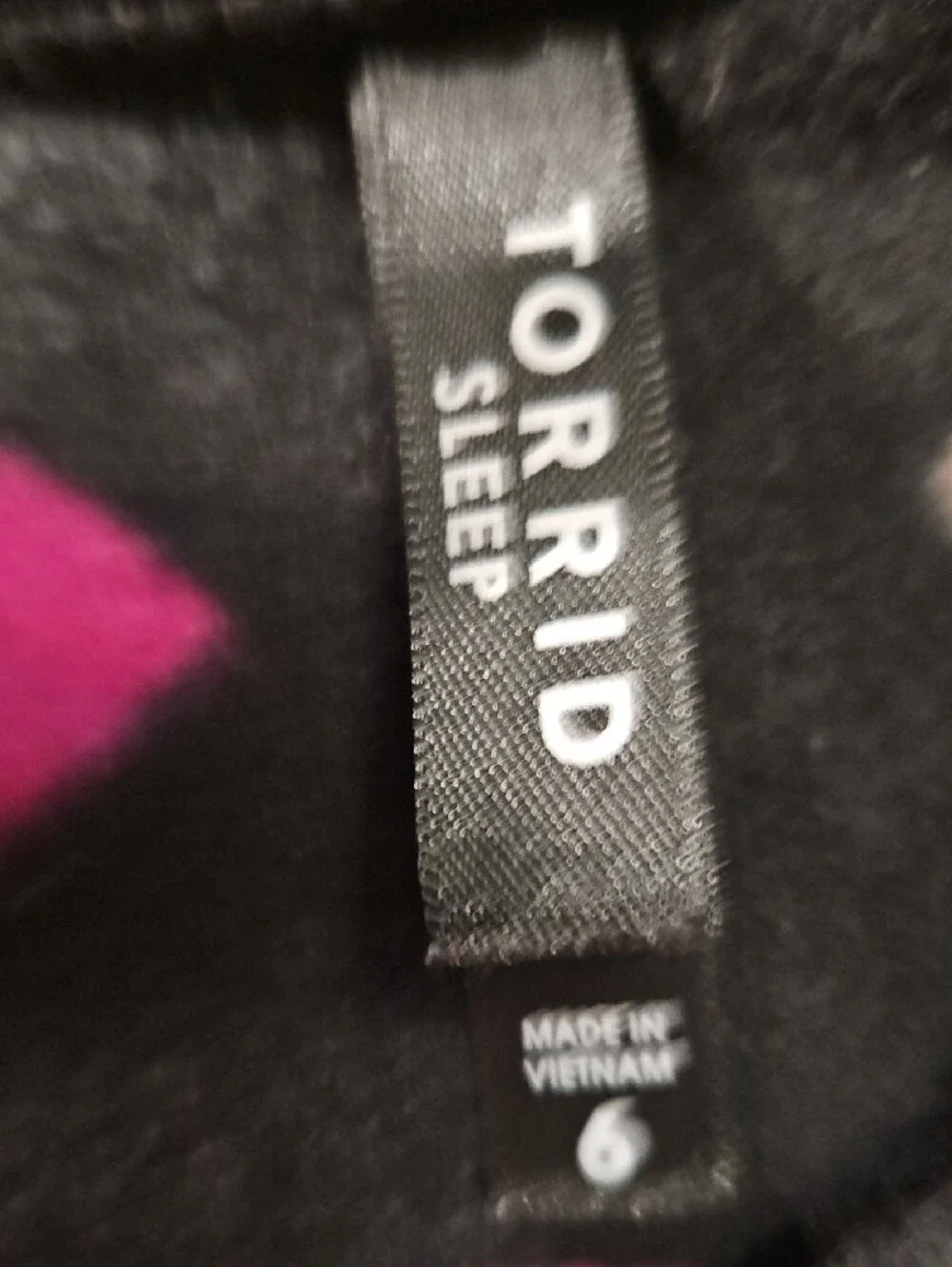 torrid Sleep Black with Pink Accent